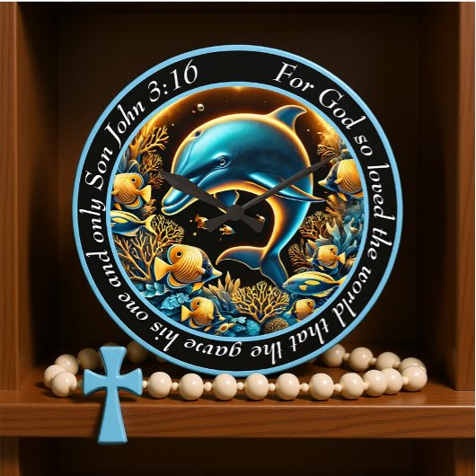 Johannes 3:16 Speelse diepten Dolfijn Zoon van God Grote Klok