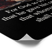 Johannes 3:16 Storm Bliksem Rouende Vrouwen Poster (Hoek)
