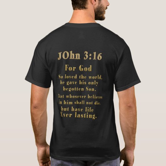 Johannes 3:16 t-shirt (Achterkant)