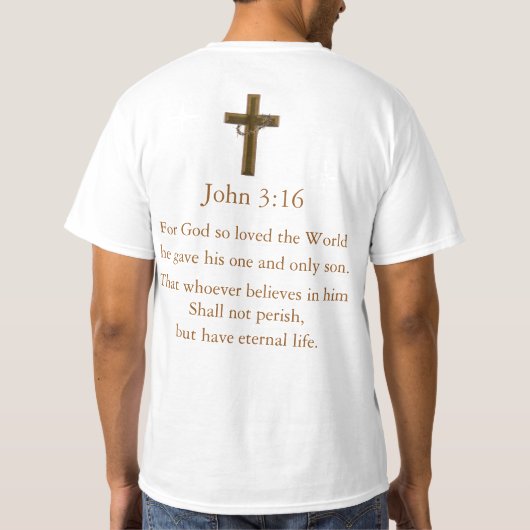 Johannes 3:16 t-shirt (Achterkant)