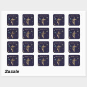 Johannes 3:16 vierkante sticker (Vel)