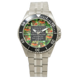 JOHANNES 3:16 VLINDERONTWERP HORLOGE
