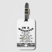 Johannes 3:16 Wie ook Bagagelabel (Voorkant (verticaal))