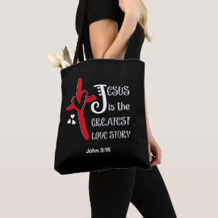 Johannes 3v16 JESUS GROTESTE LIEFDE Christelijk Pa Tote Bag