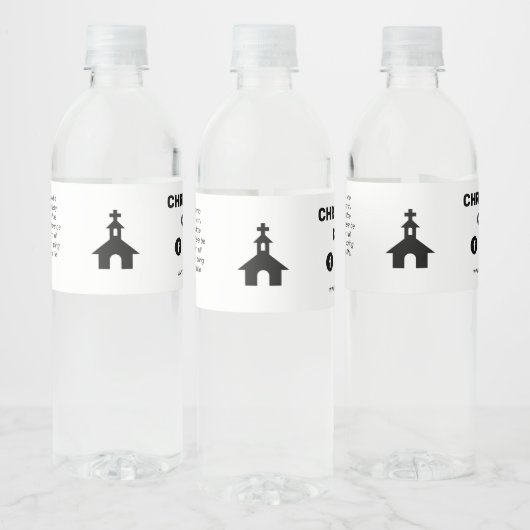 Johannes 4:13-14 Kerk Water Label Waterfles Etiket (Flessen)