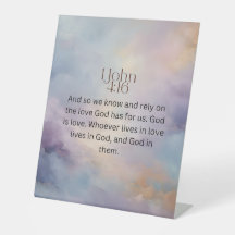 Johannes 4:16 Bijbelvers op waterverf ontwerp