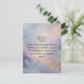 Johannes 4:16 Bijbelvers over het ontwerp van de W Briefkaart (Staand voorkant)