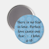 Johannes 4:18 - Inspirerend BIJBELS CITAAT Magneet (Voorkant / Achterkant)