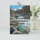 Johannes 7:38 KJV Bijbel Schrift Pic Groet Kaart (Staand voorkant)