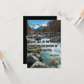 Johannes 7:38 KJV Bijbel Schrift Pic Groet Kaart (Voorkant / Achterkant in situ)