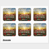 Johannes 8:12 Bijbelvers Christelijke Schrift Stic Vierkante Sticker (Vel)