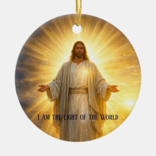 Johannes 8:12 Ik Ben het Licht Ornament (Voorkant)