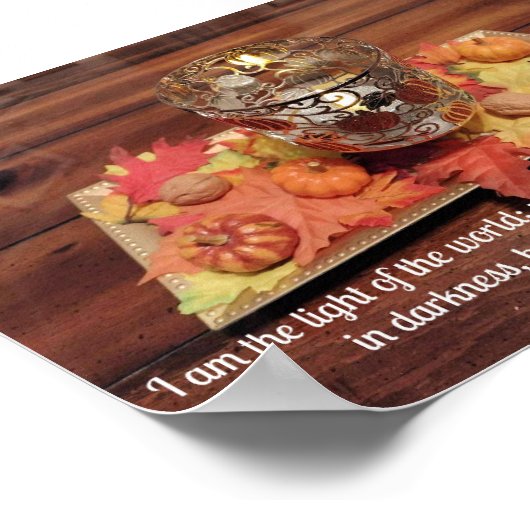 Johannes 8:12 Ik ben het licht van de wereld Poster (Hoek)