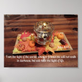 Johannes 8:12 Ik ben het licht van de wereld Poster (Voorkant)