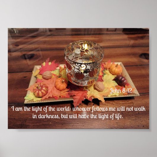 Johannes 8:12 Ik ben het licht van de wereld Poster (Voorkant)