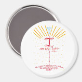 Johannes 8 12 Jezus Bijbelvers Magneet (Voorkant / Achterkant)