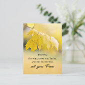 Johannes 8:32 De Waarheid zal u de VRIJE Bijbel Ve Briefkaart (Staand voorkant)