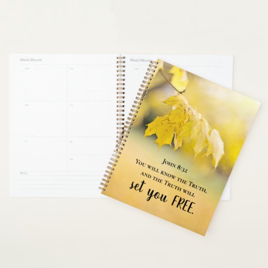 Johannes 8:32 De Waarheid zal u de VRIJE Bijbel Ve Planner (Display)