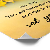 Johannes 8:32 De Waarheid zal u de VRIJE Bijbel Ve Poster (Hoek)