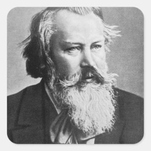 Johannes Brahms (1879) Vierkante Sticker