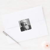 Johannes Brahms (1879) Vierkante Sticker (Envelop)