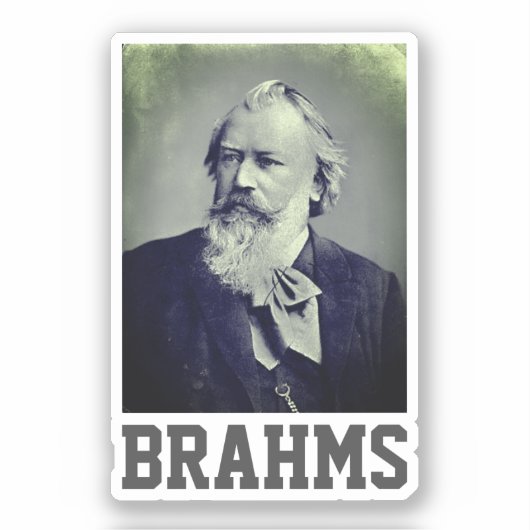 Johannes Brahms (1889) Sticker (Voorkant)