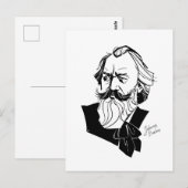 Johannes Brahms Briefkaart (Voorkant / Achterkant)