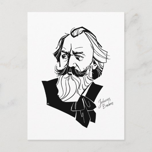 Johannes Brahms Briefkaart (Voorkant)