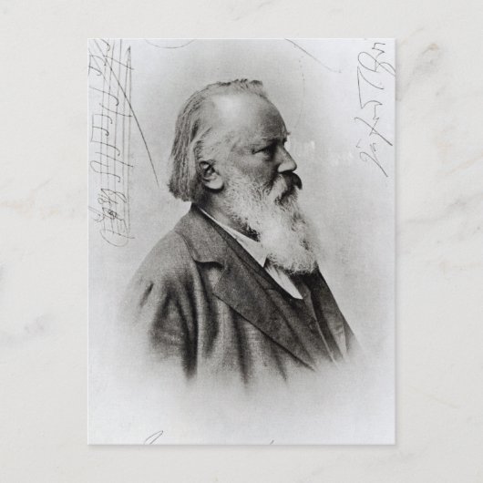 Johannes Brahms Briefkaart (Voorkant)