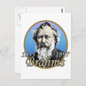 Johannes Brahms Briefkaart (Voorkant / Achterkant)
