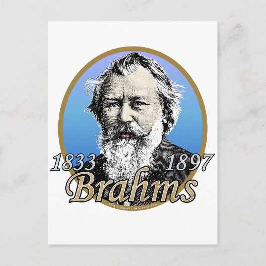 Johannes Brahms Briefkaart (Voorkant)