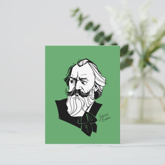 Johannes Brahms Briefkaart (Staand voorkant)