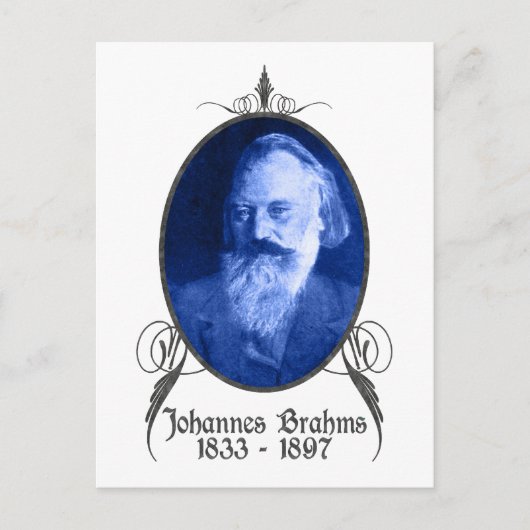 Johannes Brahms Briefkaart (Voorkant)