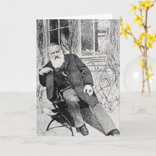 Johannes Brahms, c.1897 Kaart (Gele Bloem)
