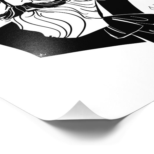 Johannes Brahms Foto Afdruk (Hoek)