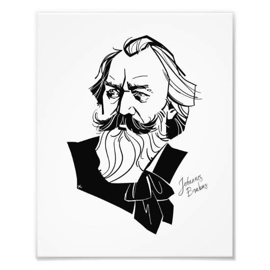 Johannes Brahms Foto Afdruk (Voorkant)