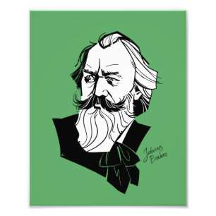 Johannes Brahms Foto Afdruk