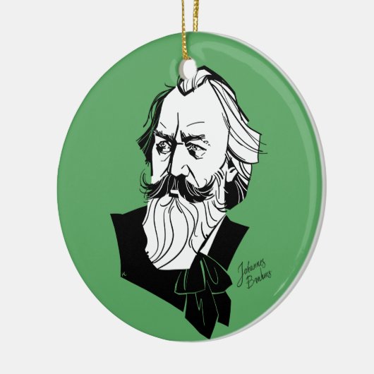 Johannes Brahms Keramisch Ornament (Links)