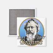 Johannes Brahms Magneet (Voorkant / Achterkant)