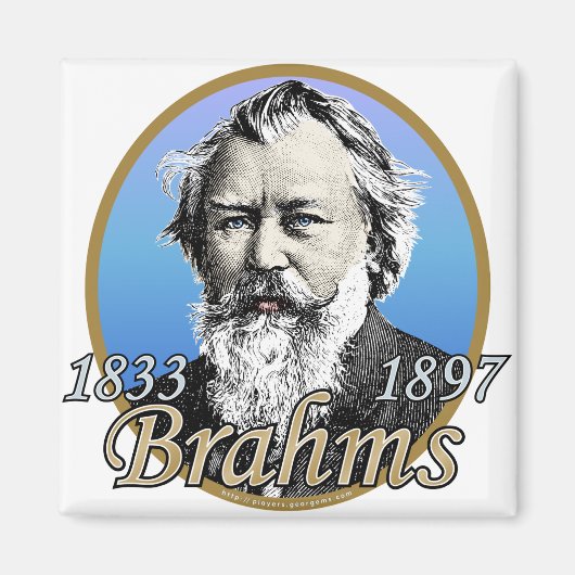Johannes Brahms Magneet (Voorkant)
