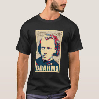 Johannes Brahms muzieknoten T-shirt