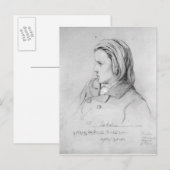 Johannes Brahms op de leeftijd van twintig, 1853 Briefkaart (Voorkant / Achterkant)