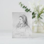 Johannes Brahms op de leeftijd van twintig, 1853 Briefkaart (Staand voorkant)