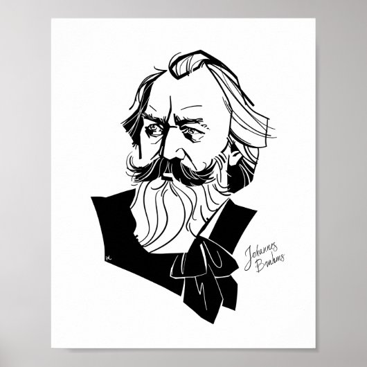 Johannes Brahms Poster (Voorkant)