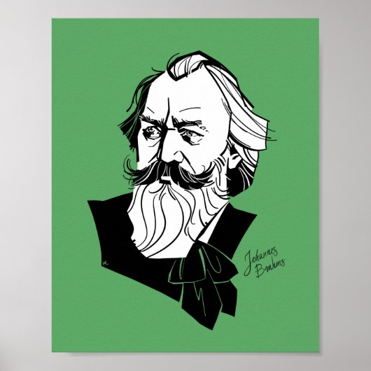 Johannes Brahms Poster (Voorkant)
