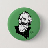Johannes Brahms Ronde Button 5,7 Cm (Voorkant)