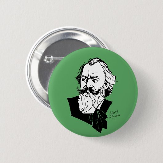Johannes Brahms Ronde Button 5,7 Cm (Voorkant /achterkant)