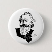 Johannes Brahms Ronde Button 5,7 Cm (Voorkant)