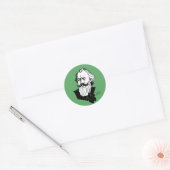 Johannes Brahms Ronde Sticker (Envelop)