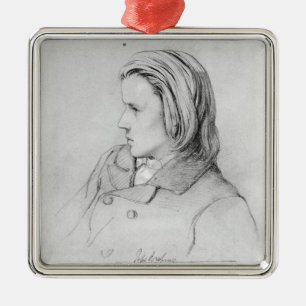 Johannes Brahms van twintig jaar en 1853 Metalen Ornament